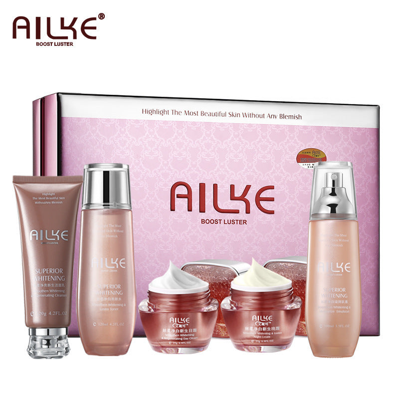 Skin care silk soft whitening facial kit moisturizing skin care repair skin lightening fine lines set