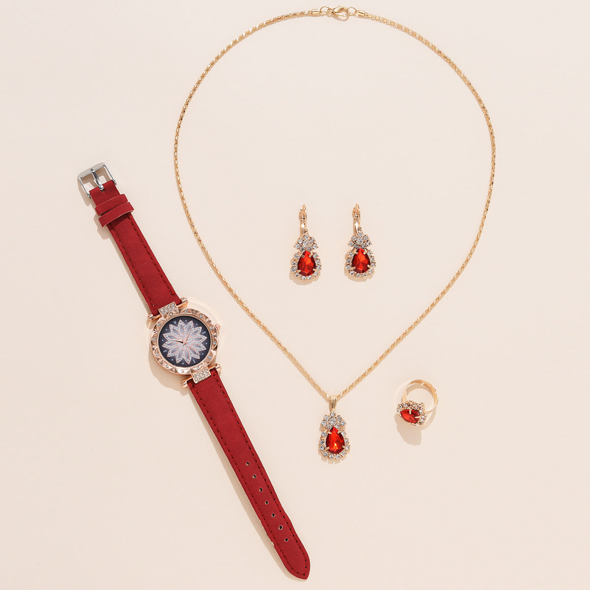 Jewelry Watch Bracelet Set Hot Selling Women's Watch Fashion Women's Watch Gift Versatile Quartz Watch