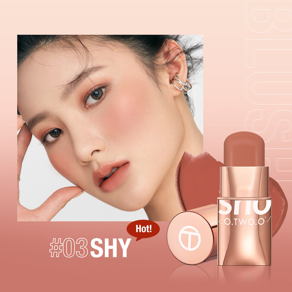 O.TWO.O Vitality and smooth blush cream, repairing, brightening, natural nude makeup blush stick, cheek, lip, eyeshadow