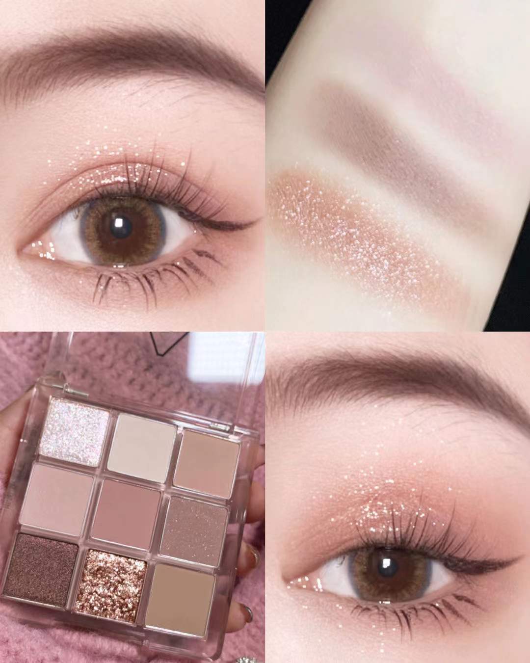 Eye shadow earth color beauty makeup cosmetics nine-colors sparkling pearlescent matte eye shadow palettes