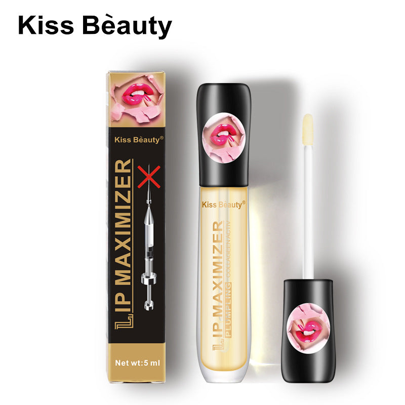 Natural transparent lip plumping enhances lip elasticity and dilutes lip lines lip plumping oil