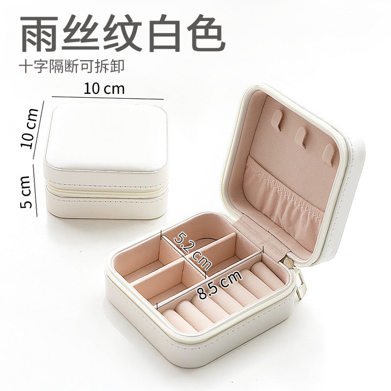 Storage Box Double Leather Jewelry Box Jewelry Storage Box Multifunctional Large Jewelry Box PU Necklace Jewelry Box DQ