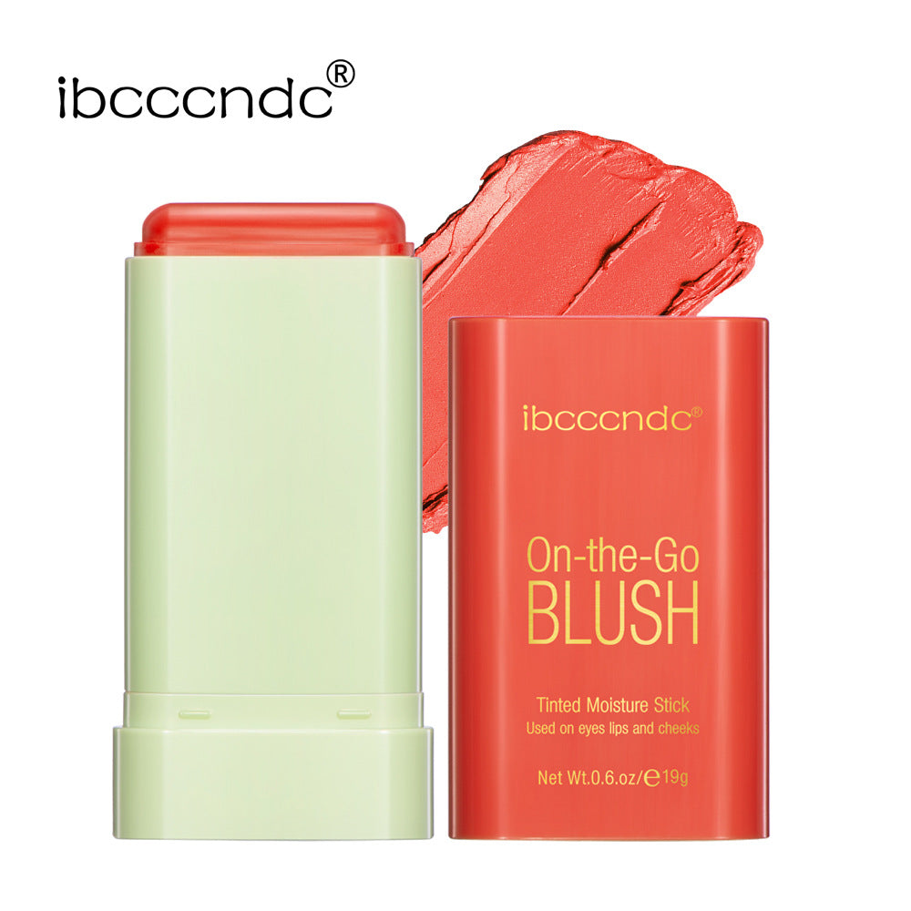new blush cream red pink natural moisturizing lip and cheek blush stick smear blush