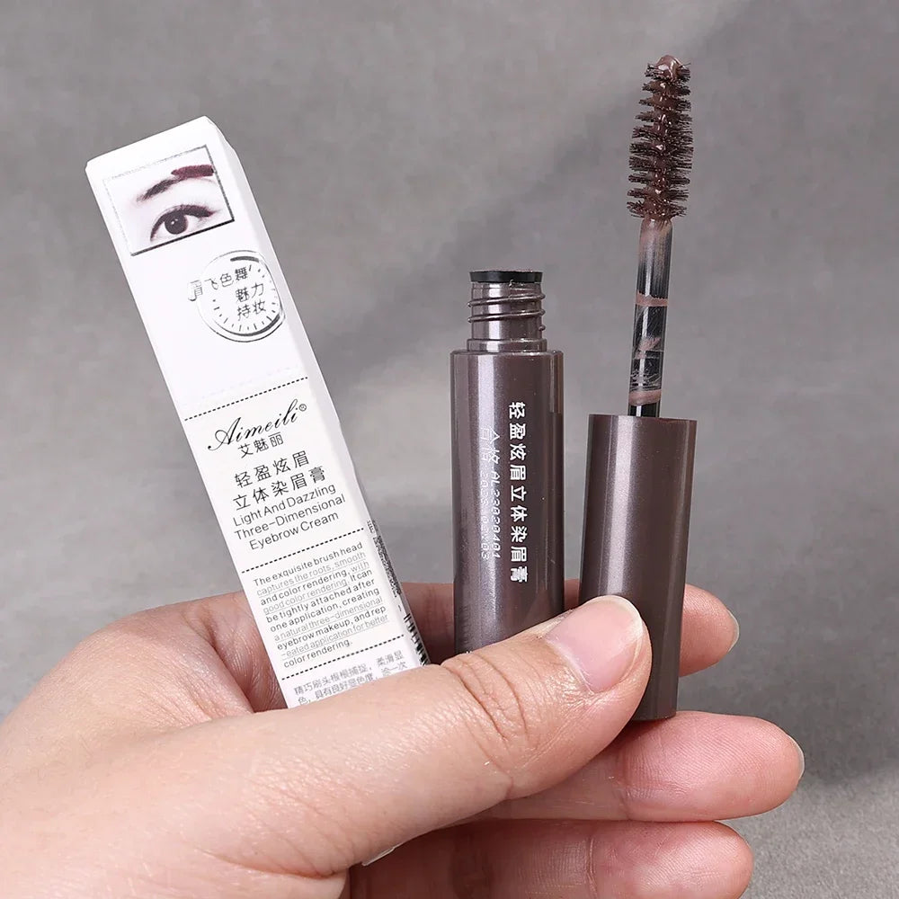 Waterproof Natural Liquid Dyeing Eyebrow Cream Long Lasting Black Brown Tint Eyebrow Beauty