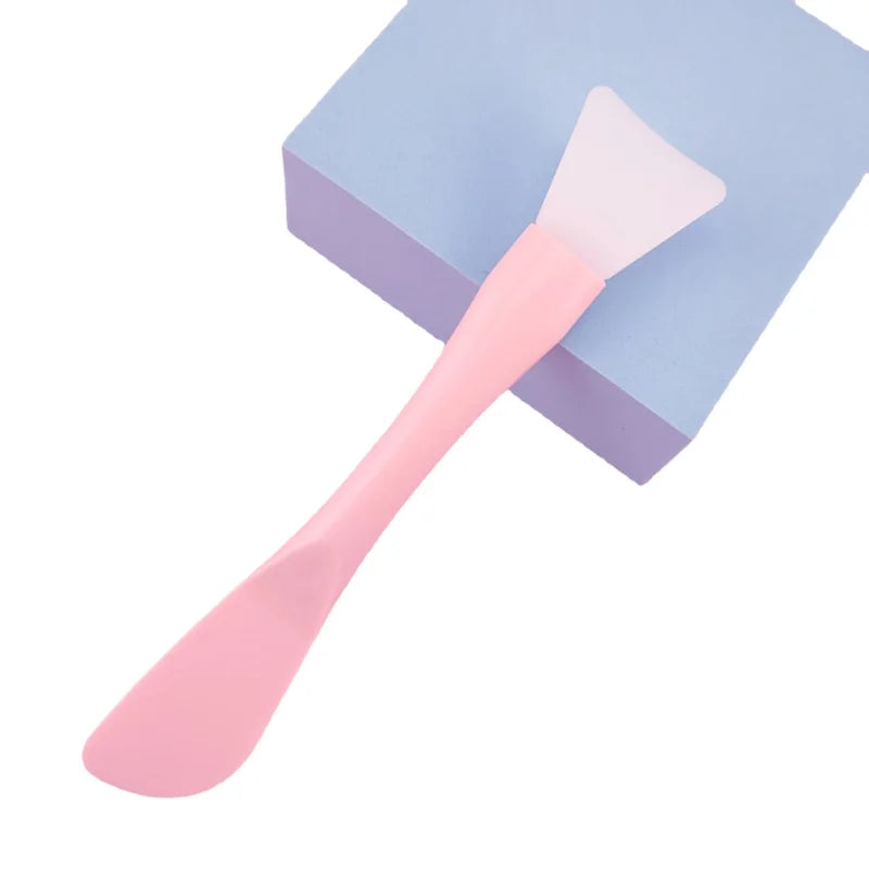 Pink Silicone Facial Mask Brushes with Scrapers Integrated Adjusting Beauty Tools
