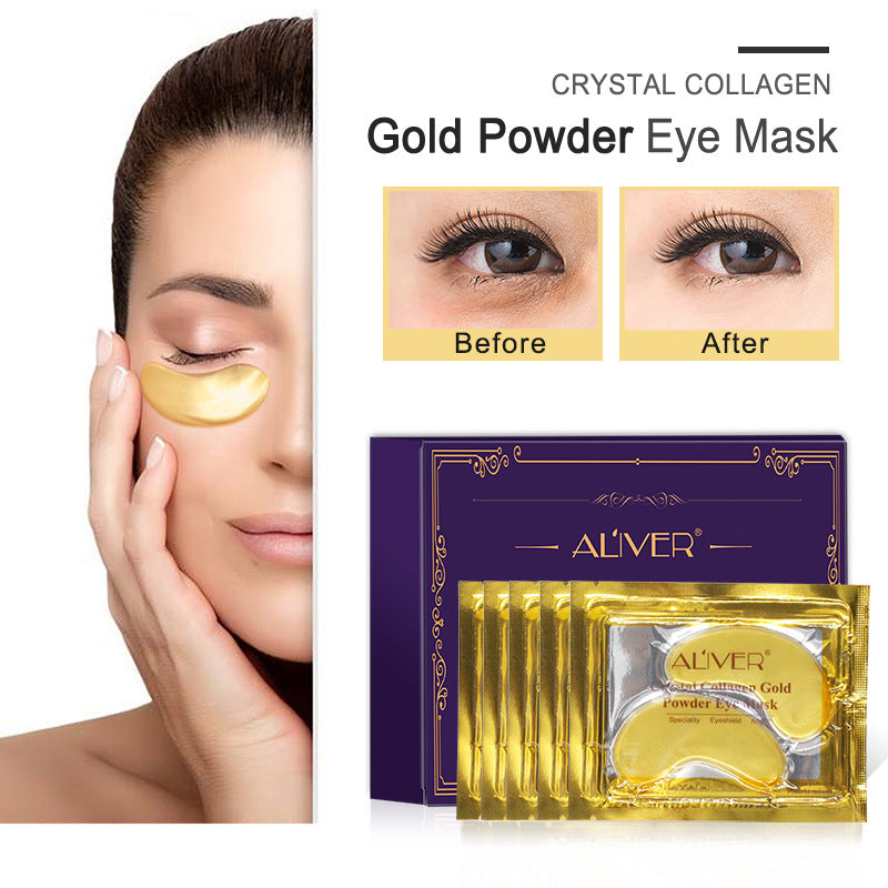 ALIVER collagen eye mask gold eye patch to dark circles to eye bags fine lines anti-wrinkle lady eye mask