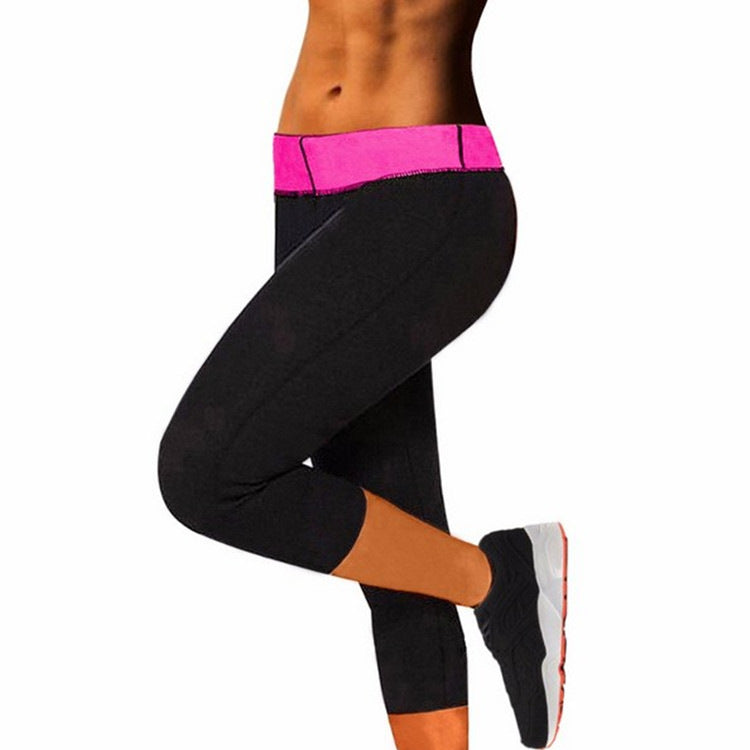 Women's stretch tights shorts fitness pants body pants yoga pants casual running sweat training self-heating