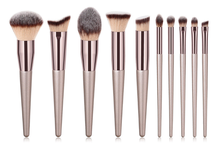 Luxury Champagne Makeup Brushes Set For Foundation Powder Blush Eyeshadow Concealer Lip Eye Make Up Brush Cosmetics Beauty Tools