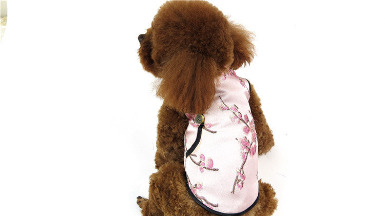 Pet Clothes New Tang Suit Teddy Bichon Pomeranian Cat Chinese Style Dog