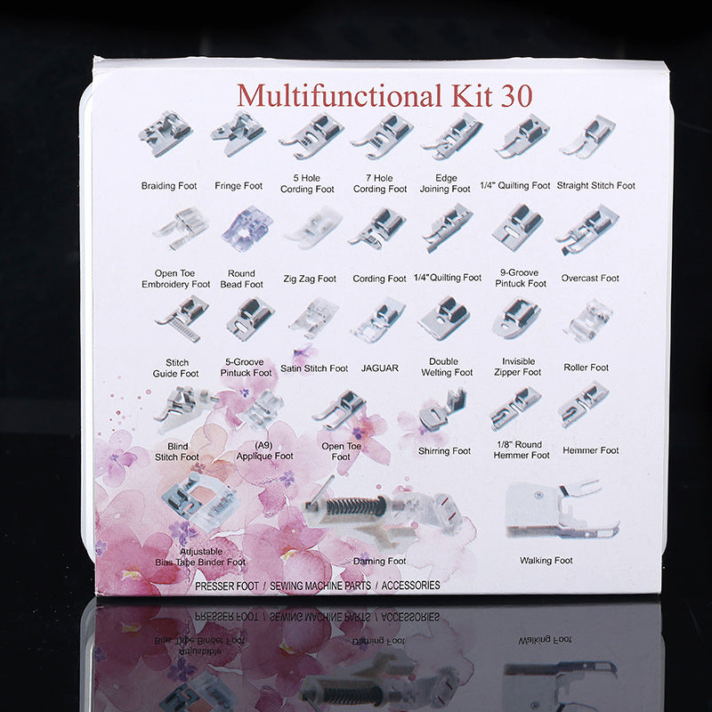 Household multifunctional sewing accessories 32 pieces 42 pieces 48 pieces 52 pieces 62 pieces 72 presser foot set sewing machine presser foot