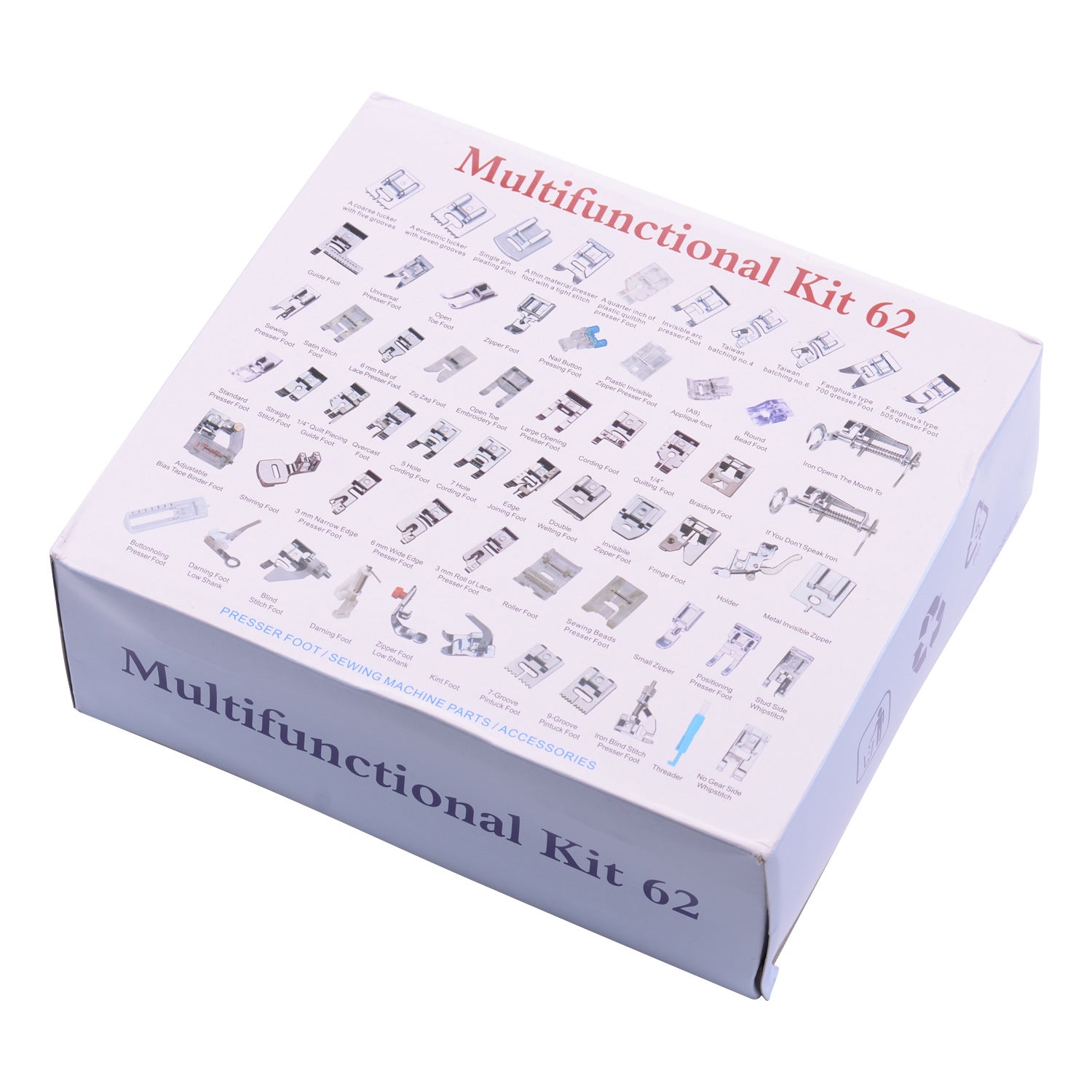 Household multifunctional sewing accessories 32 pieces 42 pieces 48 pieces 52 pieces 62 pieces 72 presser foot set sewing machine presser foot