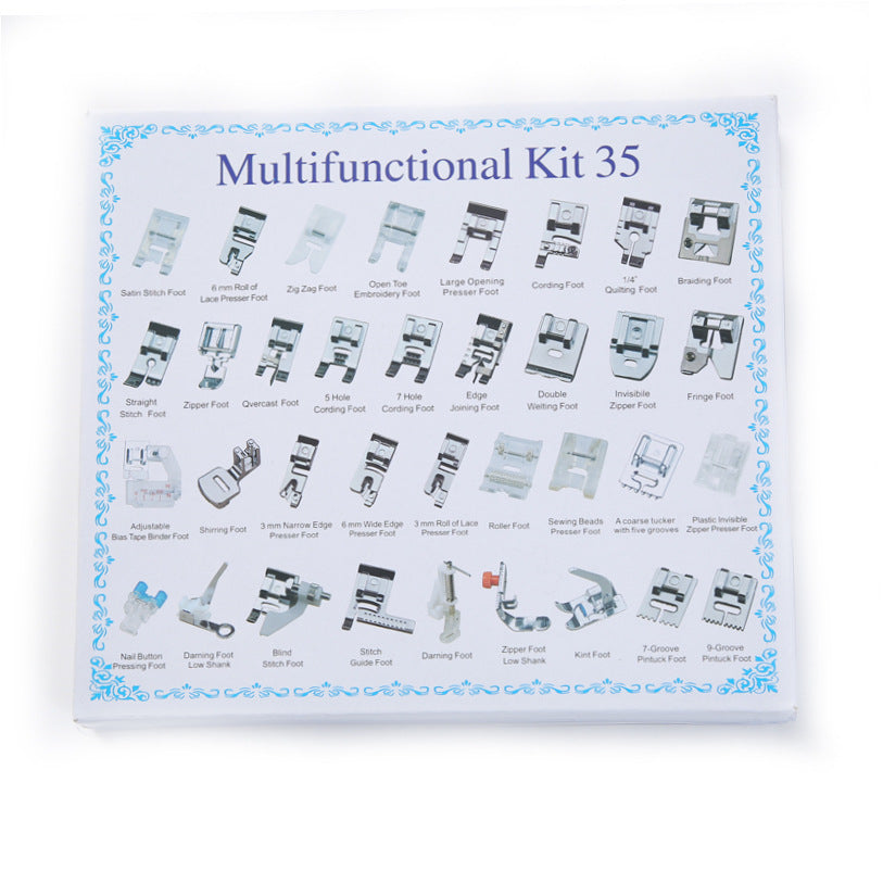 Household multifunctional sewing accessories 32 pieces 42 pieces 48 pieces 52 pieces 62 pieces 72 presser foot set sewing machine presser foot