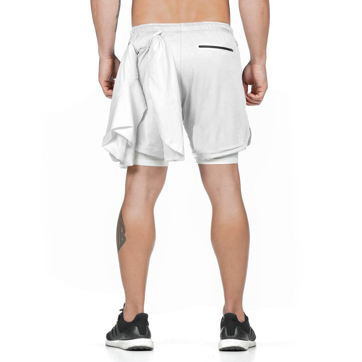 CB hot sale men's sports shorts light board double-layer running outdoor fitness training marathon quick-drying five-point pants