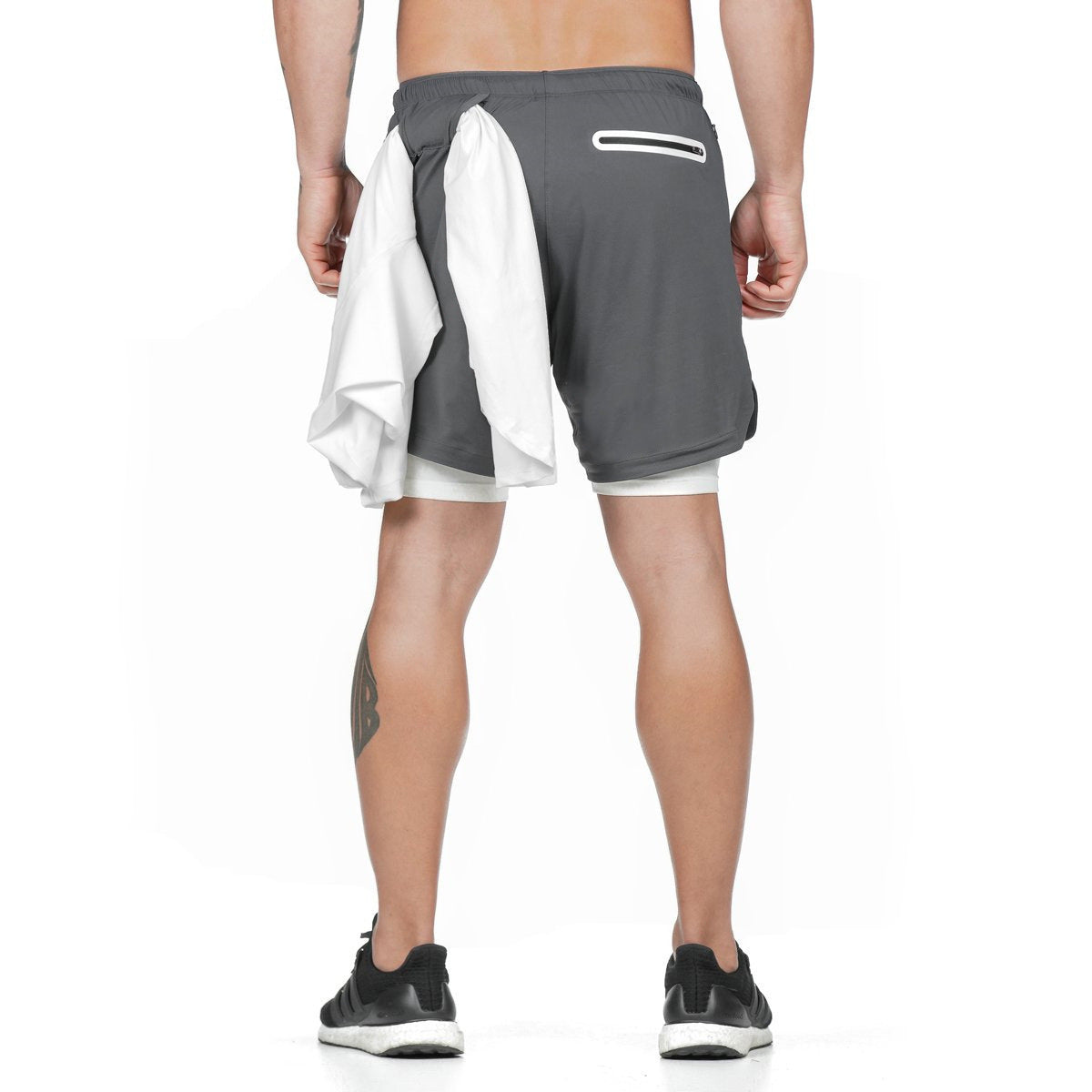 CB hot sale men's sports shorts light board double-layer running outdoor fitness training marathon quick-drying five-point pants