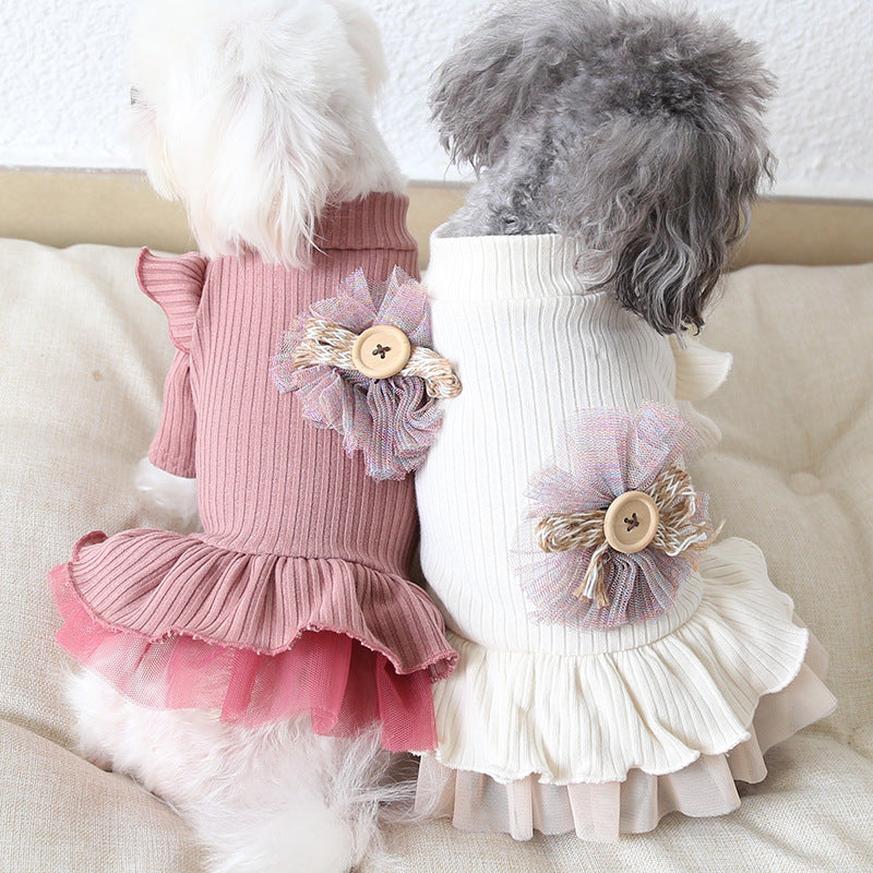 Petstyle 2019 autumn and winter new style wild pit skirts pet clothes dog clothing