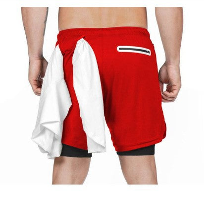CB hot sale men's sports shorts light board double-layer running outdoor fitness training marathon quick-drying five-point pants