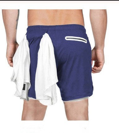 CB hot sale men's sports shorts light board double-layer running outdoor fitness training marathon quick-drying five-point pants