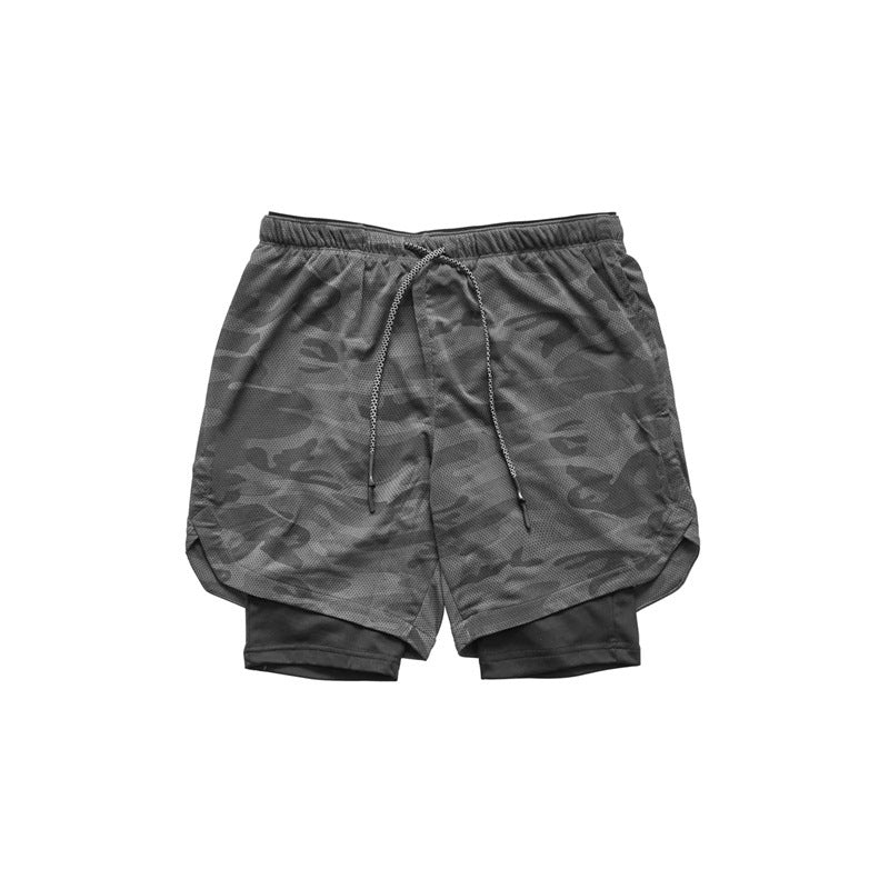 CB hot sale men's sports shorts light board double-layer running outdoor fitness training marathon quick-drying five-point pants