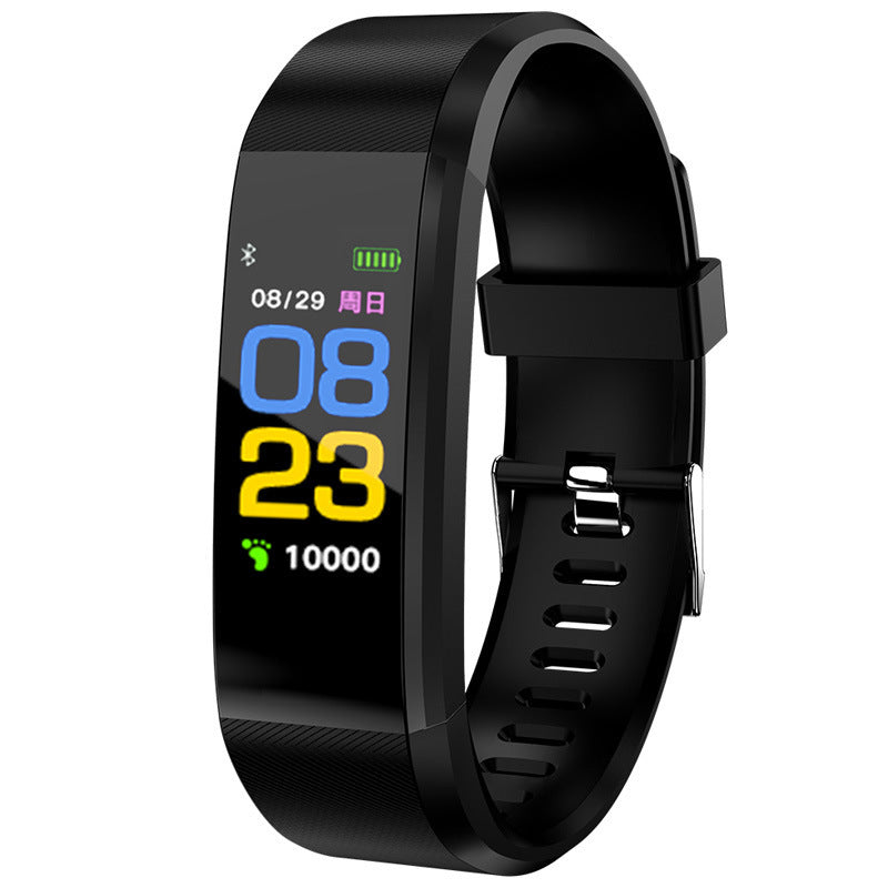 115plus bluetooth sports smart bracelet waterproof heart rate pedometer adult blood pressure electronic bracelet monitoring wholesale
