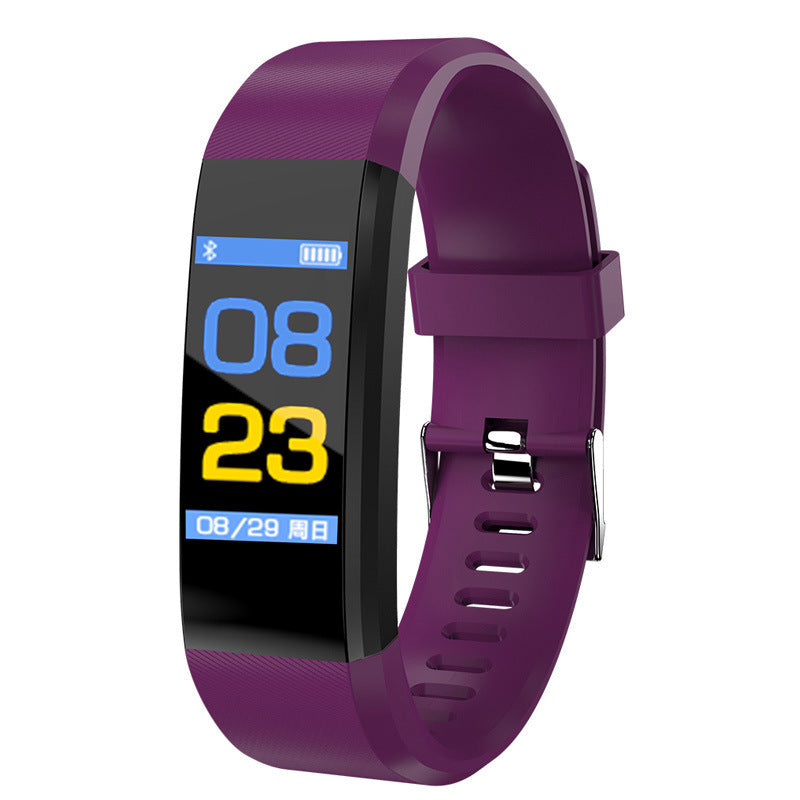 115plus bluetooth sports smart bracelet waterproof heart rate pedometer adult blood pressure electronic bracelet monitoring wholesale