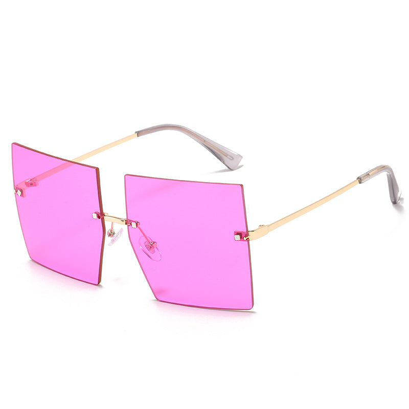 Sunglasses new best-selling square frameless metal sunglasses hot style simple fashion elegant sunglasses