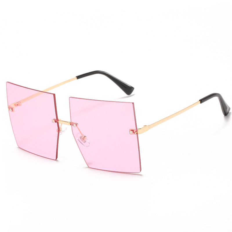 Sunglasses new best-selling square frameless metal sunglasses hot style simple fashion elegant sunglasses