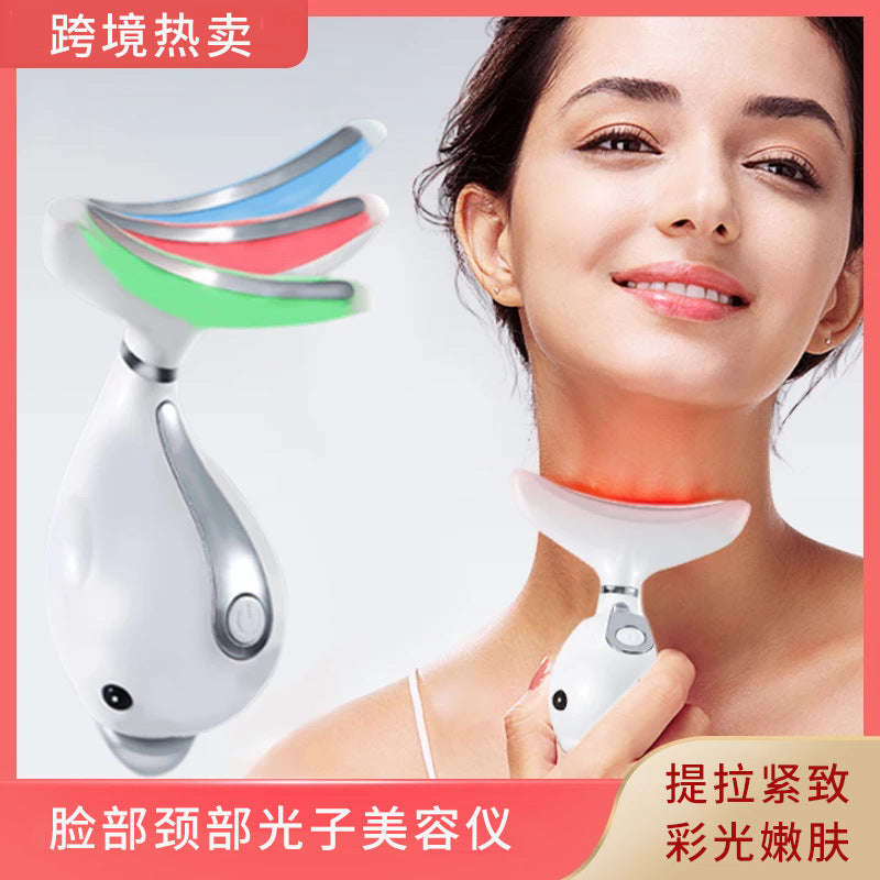 Neck massager to remove neck lines, small dolphin beauty instrument, micro-current home neck rejuvenation instrument, neck care instrument