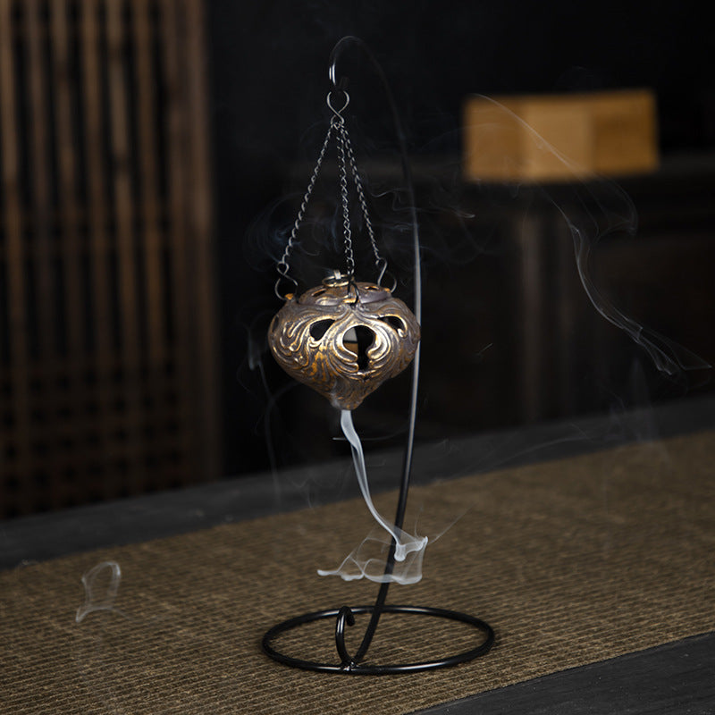 Hanging ball hanging antique backflow incense burner creative agarwood sandalwood home Zen incense sachet aromatherapy stove decorative ornaments