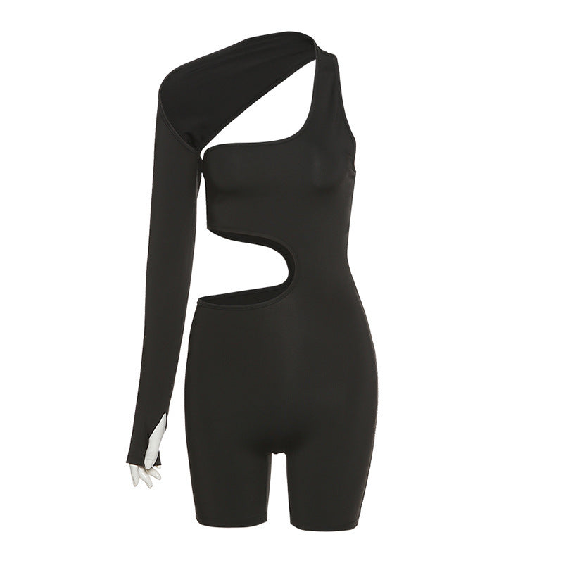 Jumpsuit women's clothing summer new style long-sleeved sexy hollow sports jumpsuit