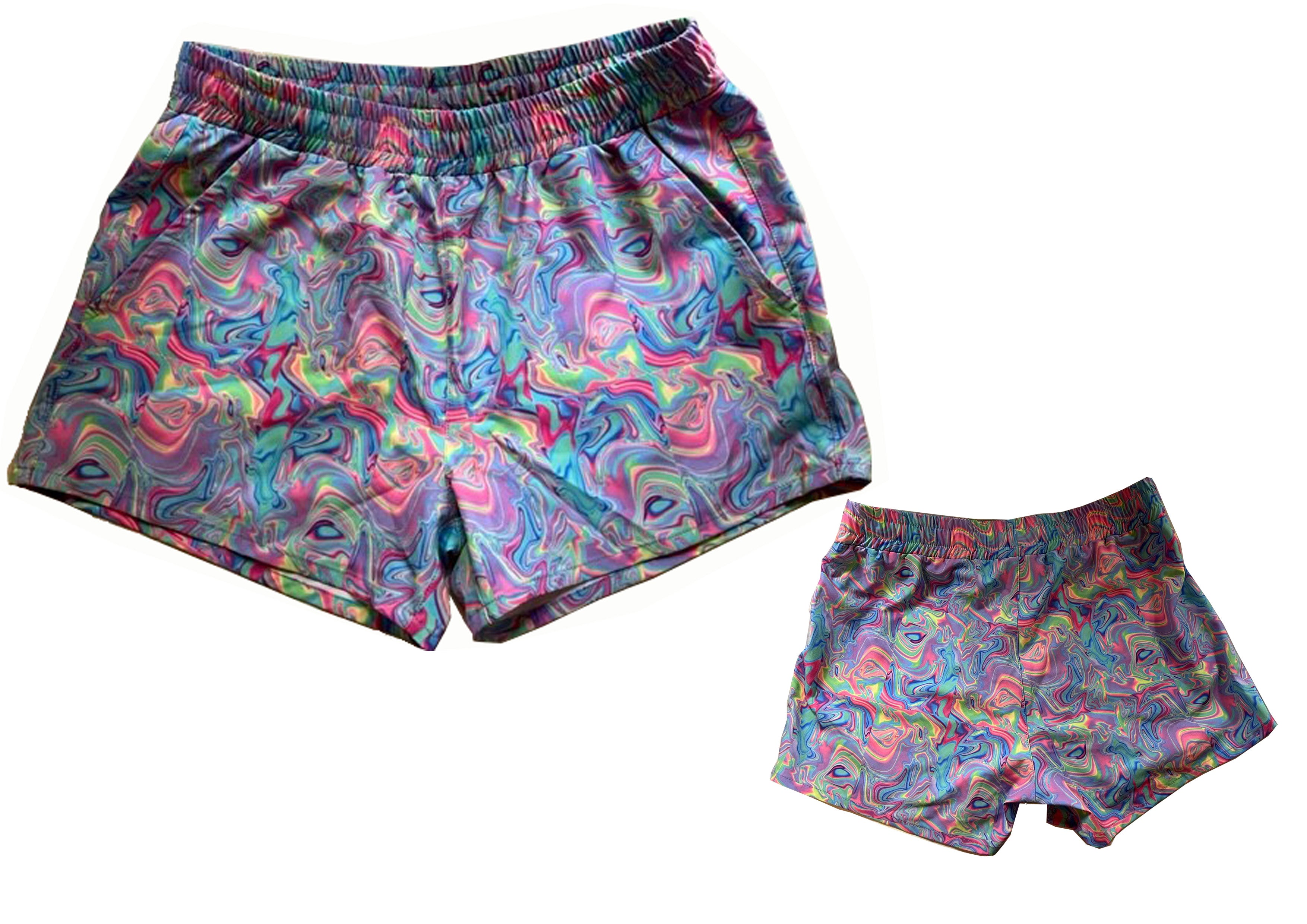 Boardshort in digital print for Female Surfers