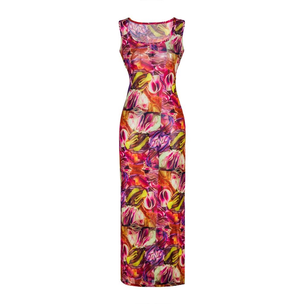 Digital Printed Long & fitted Dress