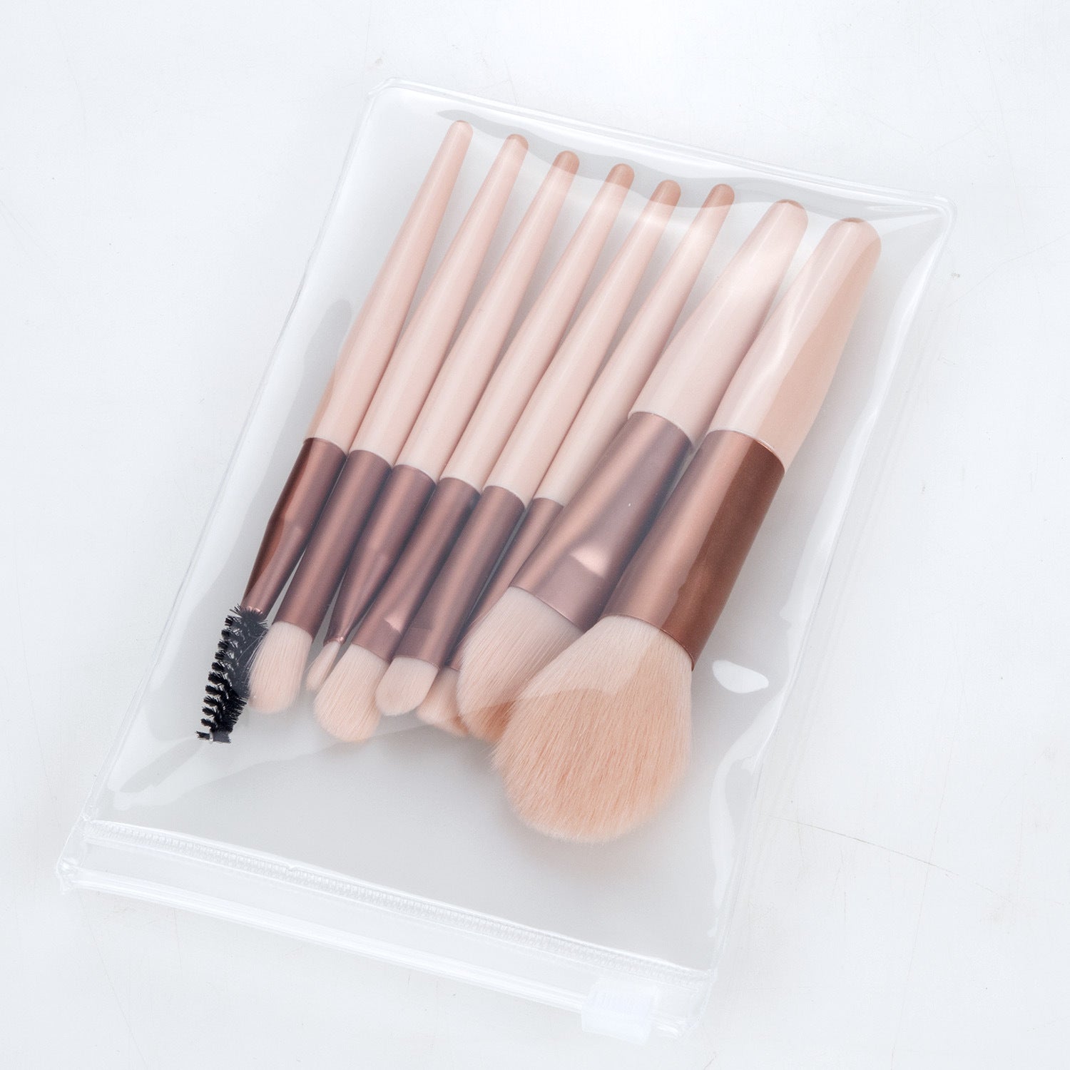 Nongying 8 mini Morandi color makeup brush sets, soft bristles, plastic handle, portable beauty tools in stock