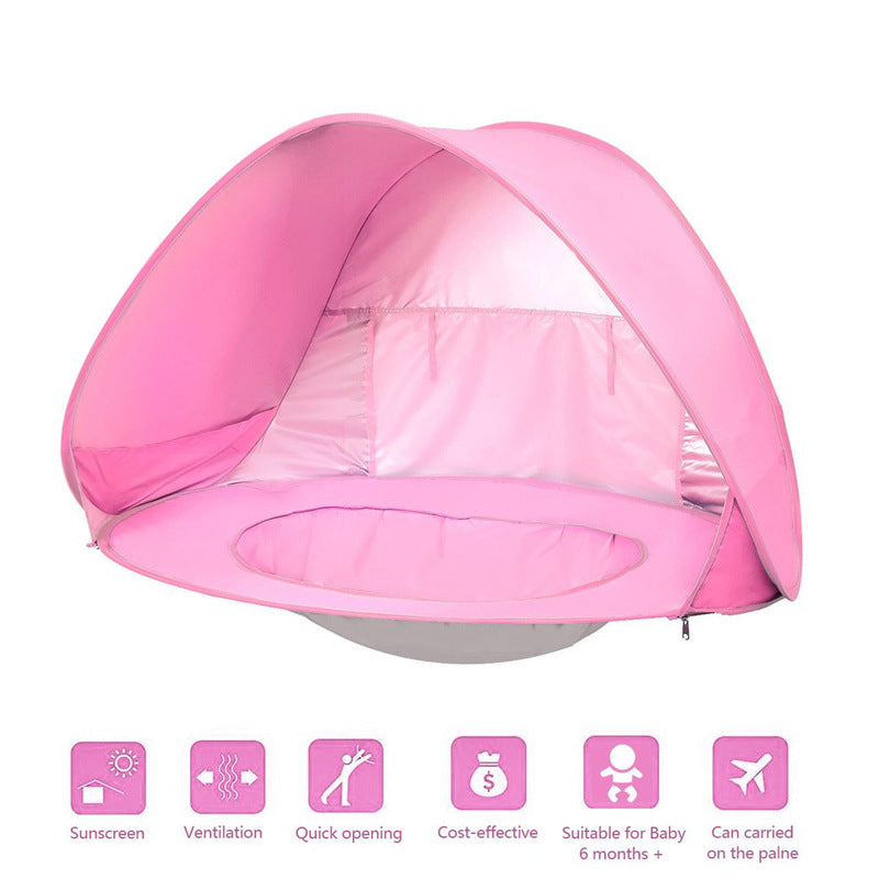 Processing custom beach tent LOGO printing tent sunscreen number UV50+ waterproof polyester children's pool tent