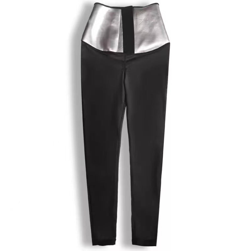 Europe and the United States hot-selling shape pants women's high-waist coated sports fitness shorts
