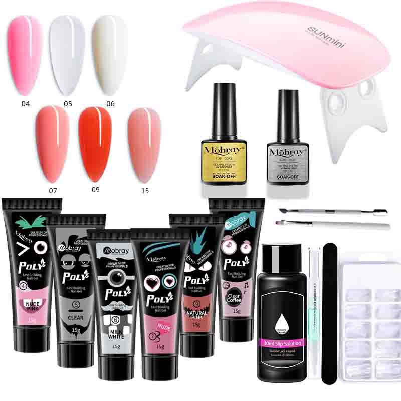 Nail extension glue set nail mold double-headed brush nail crystal extension glue set nail polish glue set