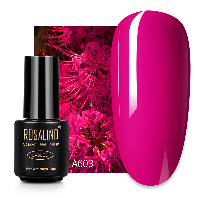 Rosalind fluorescent nail glue 7ml Japanese light therapy color glue magic fluorescent nail polish candy color nail polish glue