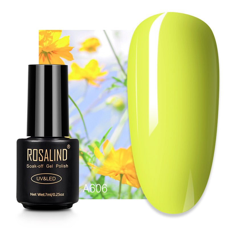 Rosalind fluorescent nail glue 7ml Japanese light therapy color glue magic fluorescent nail polish candy color nail polish glue