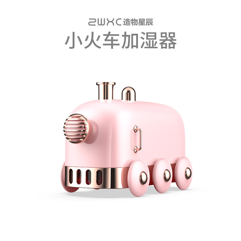 The new small train humidifier household small usb desktop humidifier bedroom silent retro aromatherapy humidifier