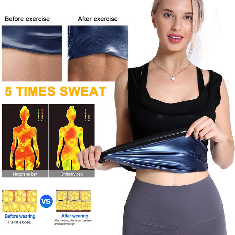 Cross-border Sweaty Sauna Suit Abdominal Sweaty Vest Running Sports European and American Yoga Clothes Women's Sweaty Body Shaping Clothes