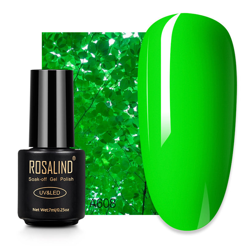 Rosalind fluorescent nail glue 7ml Japanese light therapy color glue magic fluorescent nail polish candy color nail polish glue